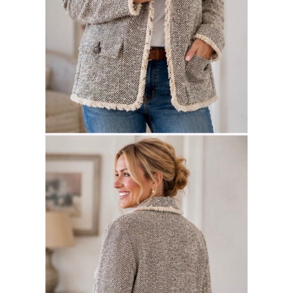 Doncaster Herringbone gray-cream jacket
